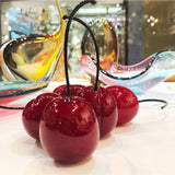 Set of Three Glass Cherries - Big Size