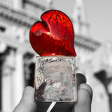 Heart of Ice Cube Love of Venice- Murano Glass