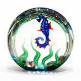 Aquarium miniature with sea horse