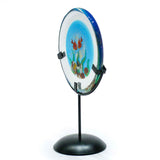 Aquarium disc on metal stand miniature - medium size