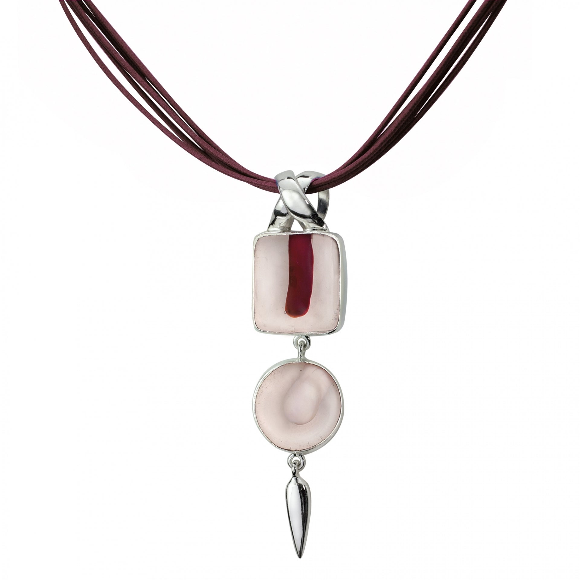 Double glass necklace Eclisse collection
