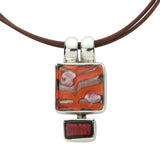 Venice Forever - Necklace with Two Murano glass beads - orange