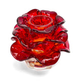 Flower candle holder - Red