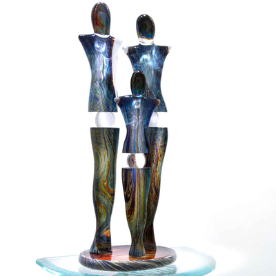 Murano glass Family with spheres