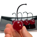 Set 5 Small Cherries with Rectangular Plate "Love and Elegance" - Murano Glass