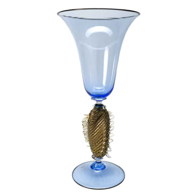 Light Blue Murano Glass Goblet - Seguso