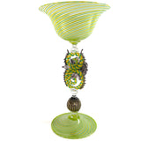 Goblet with decorative flower - Murano Glass art