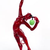 Diavolo rosso con mela - Vetro di Murano