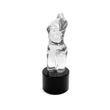 Woman Torso Sculpture Clear and Black - Murano Glass
