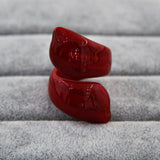 Anello Rosso Fatto a Mano "Spirale" - Vetro di Murano