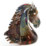glass crystal horse head murano morano