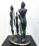 Family in chalcedony glass, four subject