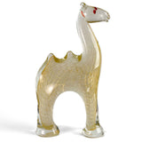 Camel Sculpture with Gold Leaf - Murano Glass