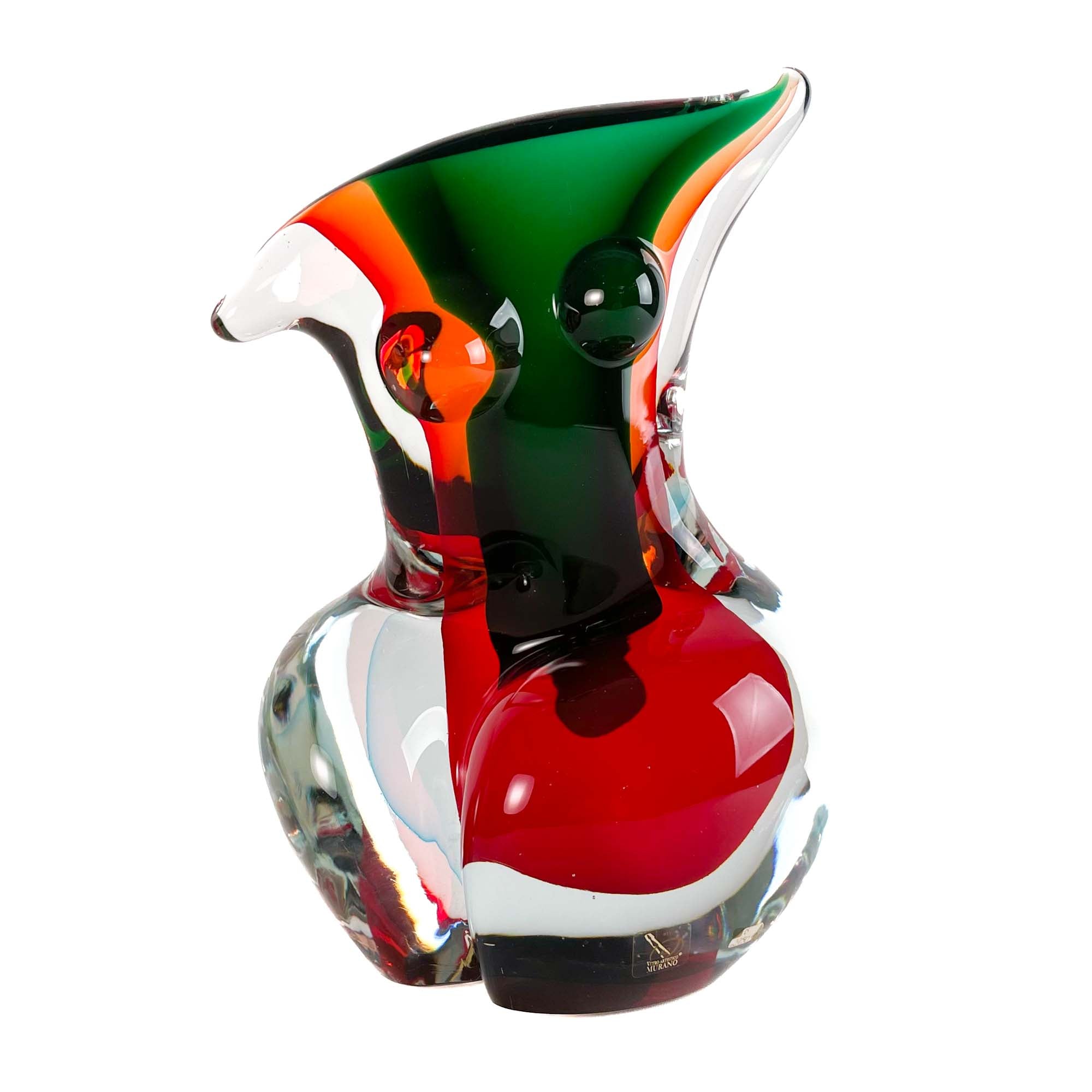 Torso Sbruffi Red and Green - Murano Glass
