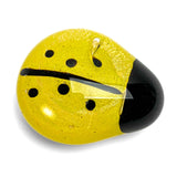 Yellow ladybug paperweight - Murano Glass