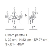 Dream Wall Light - Applique - 2 or 3 lights