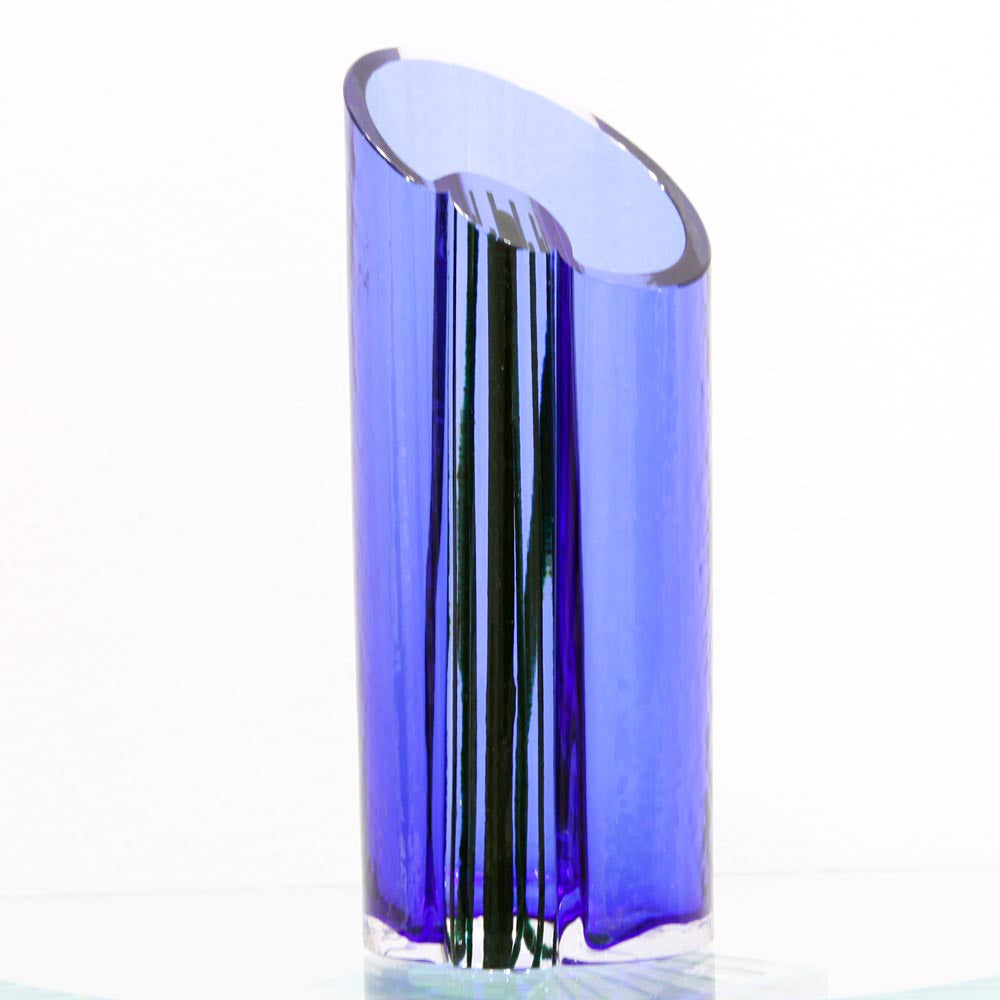 Asymmetric Blu Vase