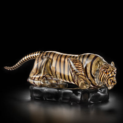 Tigre chasseur - Verre de Murano