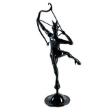 Black Devil with Bow and Arrow - Murano Glass Sculpture