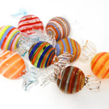 Bonbons multicolores en verre soufflé - lot de 3 jusqu'à 30 pièces
