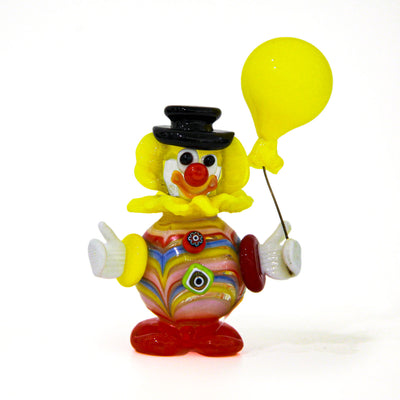 Tiny Glass Clown with balloon