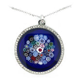 murano glass and swarovski pendant made in italy