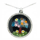 swarovski tree murano glass made in italy pendant necklace