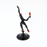 Black Devil With Wine Glass - Murano Glass - Small Size