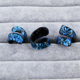 Blue Light Ring Handmade Medusa - Murano Glass