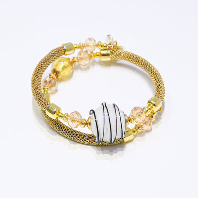 Braccialetti in oro con perla in filigrana Re Mida - Vetro di Murano