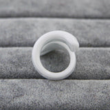 White Ring Handmade Spiral - Murano Glass