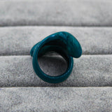Anello Verde Spirale Fatto A Mano - Vetro di Murano