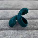 Anello Verde Spirale Fatto A Mano - Vetro di Murano