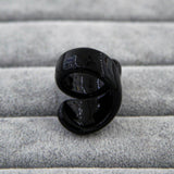 Black Ring Handmade Spiral - Murano Glass