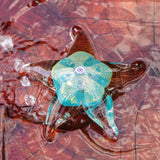 Starfish with Murrine and Gold Leaf, Light Blue - Murano Glass