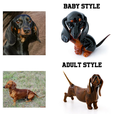 Customized Dogs - Baby or Adult Style handmade starting from your Dogs Picture - Murano Glass
