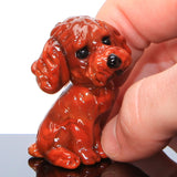 Chiots Caniche Miniature Chien - Verre de Murano