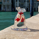 Sac en verre de Murano avec poissons rouges - cm 9