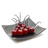 Murano glass Tray with 10 cherries natural size