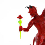 Red devil with rose - murano glass