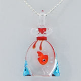 fish necklace murano glass lampwork