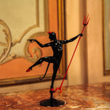 murano glass devil with pitchfork made in italy