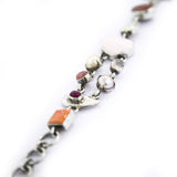 Perle de rubis de quartz opale argentée | Bracelet | fabriqué en Italie