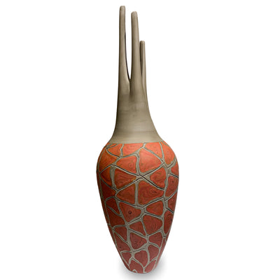 Porfido and Red Vase - Murano Glass