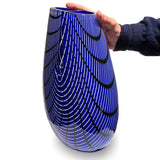 Ripiegato Blue Vase - Murano Glass