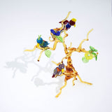 Murano Glass three parrots on a branch