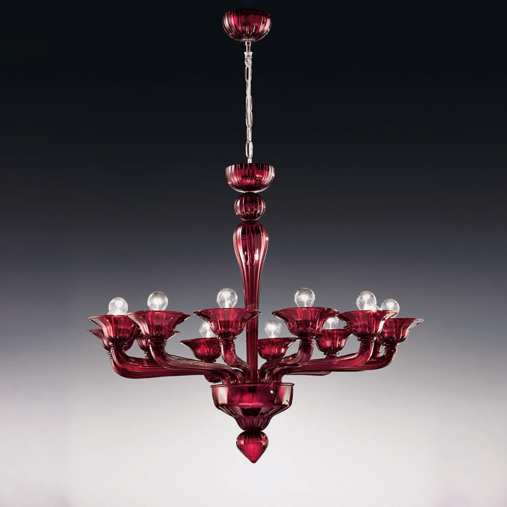 Ca' d'Oro 12 Lights Chandelier- Murano Glass Lighting