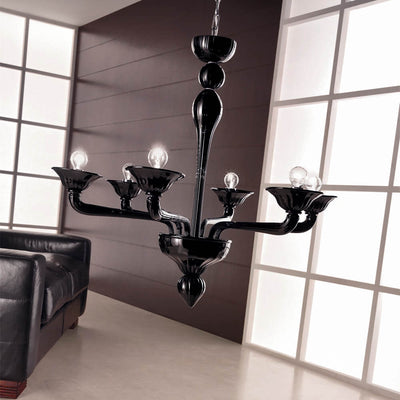 Ca' d'Oro 6 lights chandelier- Murano Glass Lighting