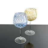 Twist wine glasses, set of two - Murano Glass
