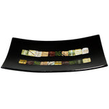 Centre de table rectangulaire de Dubaï | Verre d'art de Murano | Assiettes et bols - 26 cm jusqu'à 40 cm